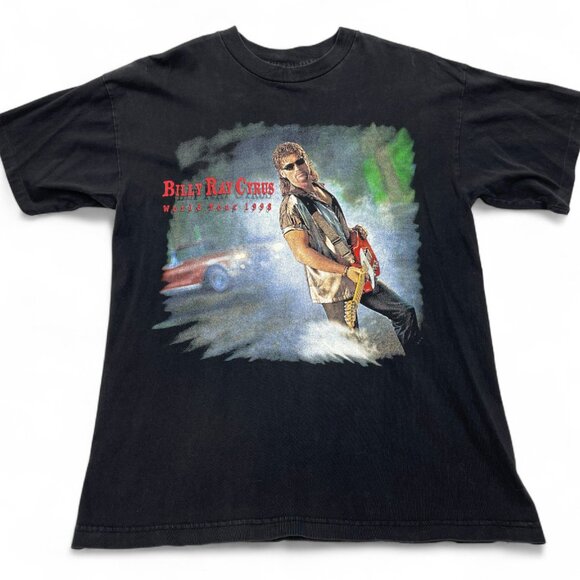 Vintage Billy Ray Cyrus 1998 Tour Concert T-Shirt Size Large - Picture 1 of 7